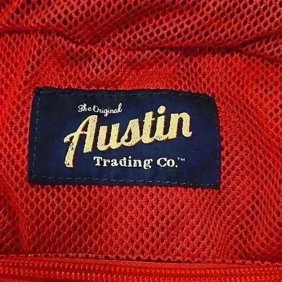 Red Mesh Backpack " The Original Austin Trading Co." - Picture 4 of 6